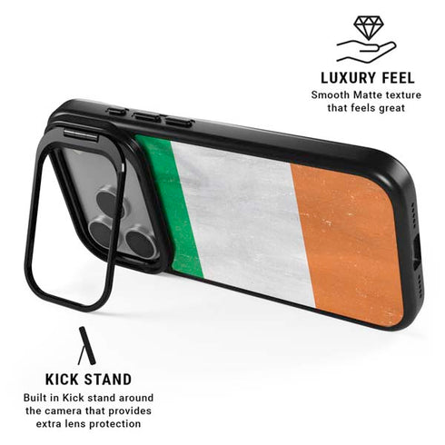 Ireland Flag Distressed iPhone 17 Pro Kickstand Case