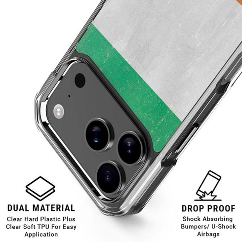 Ireland Flag Distressed iPhone 17 Pro Max Clear Case