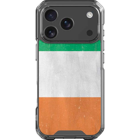 Ireland Flag Distressed iPhone 18 Pro Clear Case