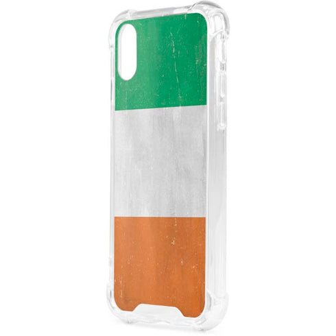 Ireland Flag Distressed iPhone XS Clear Case