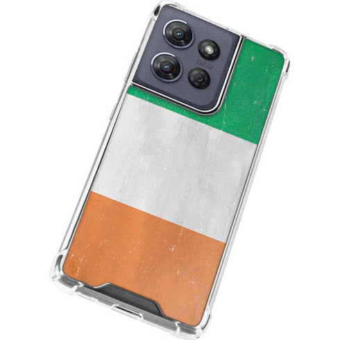 Ireland Flag Distressed Moto G Power 5G (2025) Clear Case