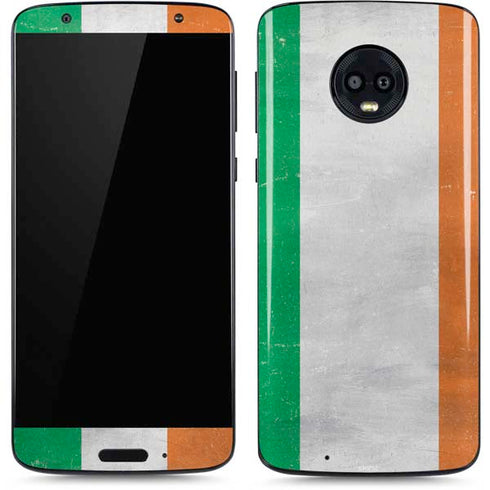 Ireland Flag Distressed Moto G6 Skin