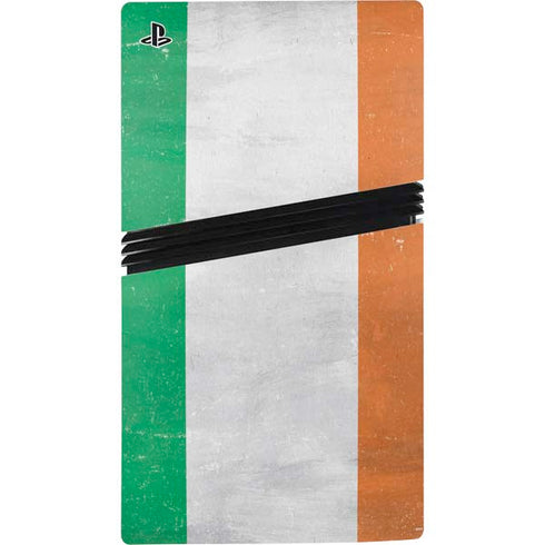 Ireland Flag Distressed PS5 Pro Disk Bundle Skin