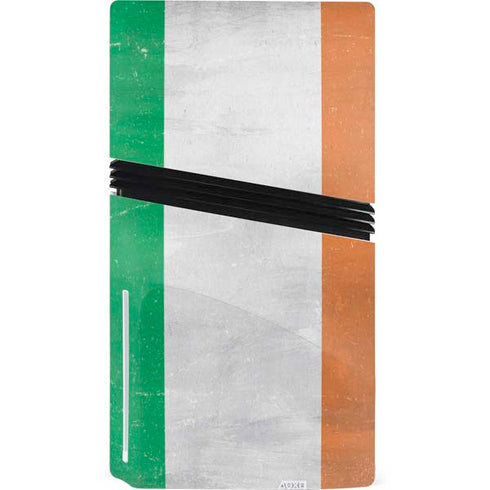 Ireland Flag Distressed PS5 Pro Disk Console Skin