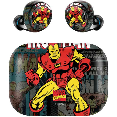 Marvel Classic Comics Iron Man Action Vintage Amazon Echo Buds Skin