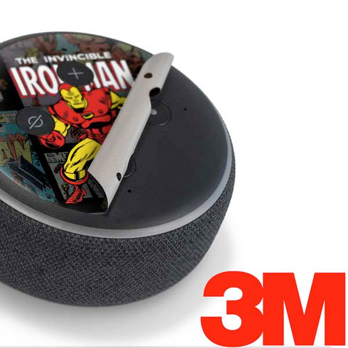 Marvel Classic Comics Iron Man Action Vintage Amazon Echo Dot Skin