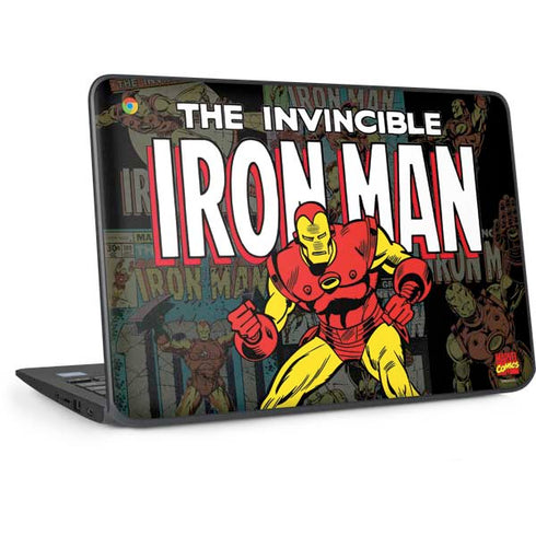 Marvel Classic Comics Iron Man Action Vintage HP Chromebook Skin