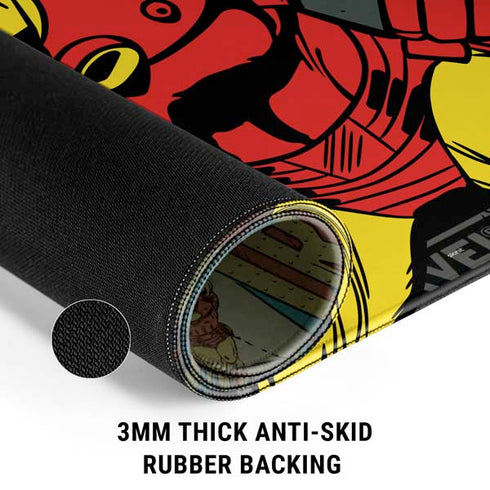 Marvel Classic Comics Iron Man Action Vintage Gaming Mouse Pad