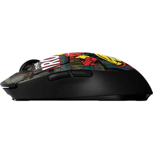 Marvel Classic Comics Iron Man Action Vintage G Pro Wireless Gaming Mouse Skin