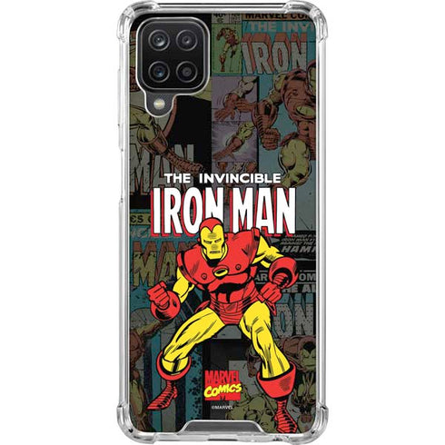 Marvel Classic Comics Iron Man Action Vintage Galaxy A12 Clear Case