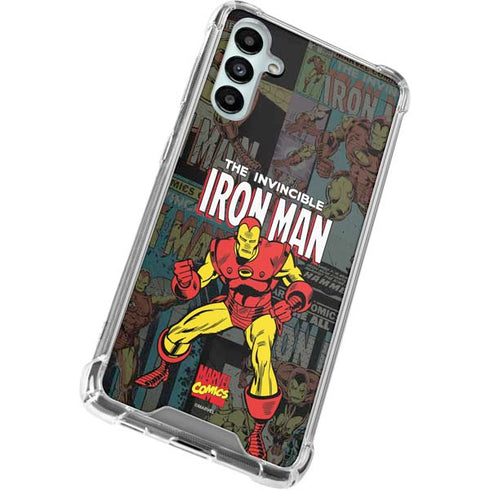 Marvel Classic Comics Iron Man Action Vintage Galaxy A14 5G Clear Case