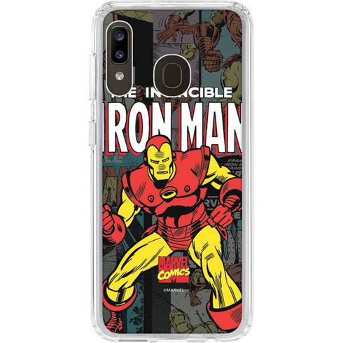 Marvel Classic Comics Iron Man Action Vintage Galaxy A20 Clear Case