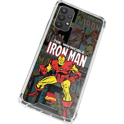 Marvel Classic Comics Iron Man Action Vintage Galaxy A32 5G Clear Case