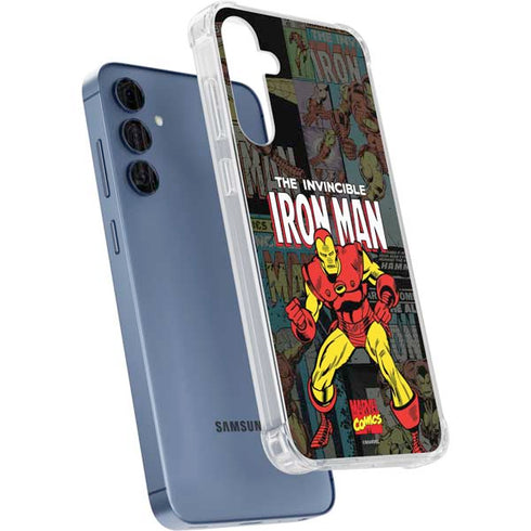 Marvel Classic Comics Iron Man Action Vintage Galaxy A35 5G Clear Case