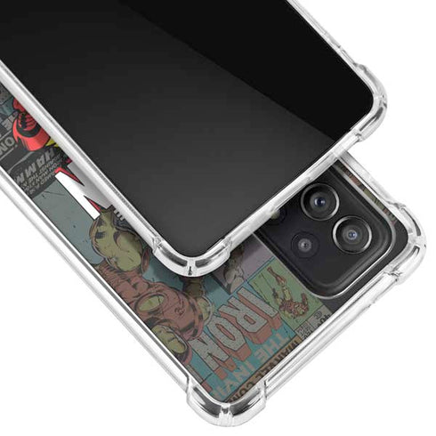 Marvel Classic Comics Iron Man Action Vintage Galaxy A72 5G Clear Case