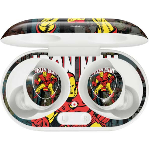 Marvel Classic Comics Iron Man Action Vintage Galaxy Buds Plus Skin
