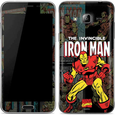 Marvel Classic Comics Iron Man Action Vintage Galaxy J3 Skin