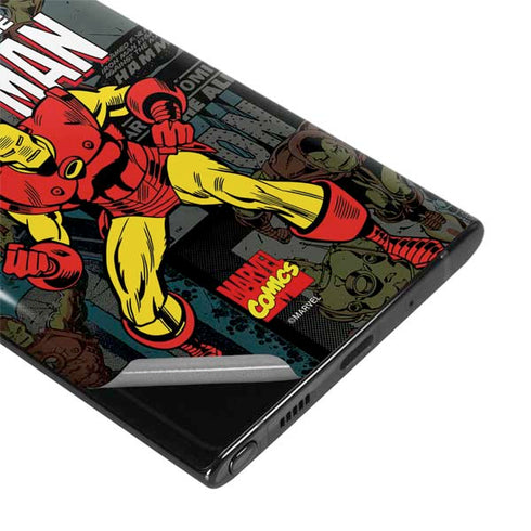 Marvel Classic Comics Iron Man Action Vintage Galaxy Note 10 Plus Skin