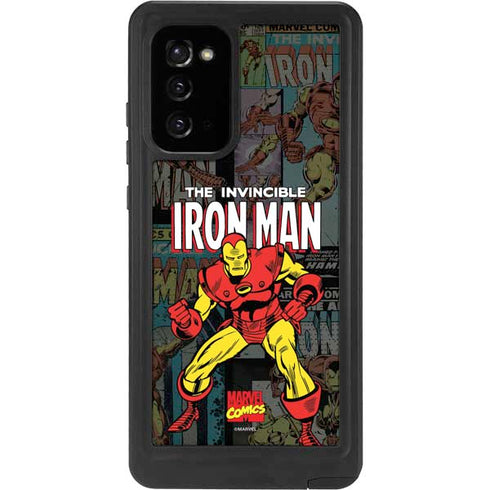 Marvel Classic Comics Iron Man Action Vintage Galaxy Note20 5G Waterproof Case