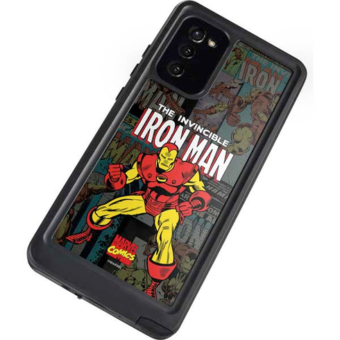 Marvel Classic Comics Iron Man Action Vintage Galaxy Note20 5G Waterproof Case