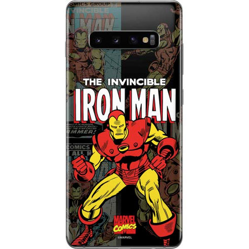 Marvel Classic Comics Iron Man Action Vintage Galaxy S10 Plus Skin