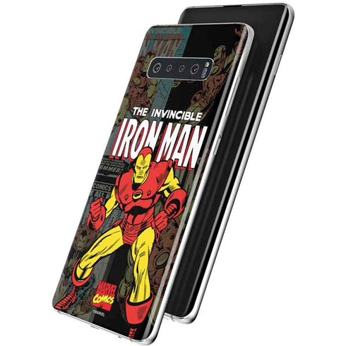 Marvel Classic Comics Iron Man Action Vintage Galaxy S10 Plus Skin