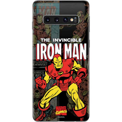 Marvel Classic Comics Iron Man Action Vintage Galaxy S10 Skin