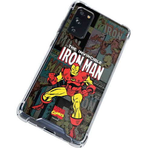 Marvel Classic Comics Iron Man Action Vintage Galaxy S20 FE Clear Case
