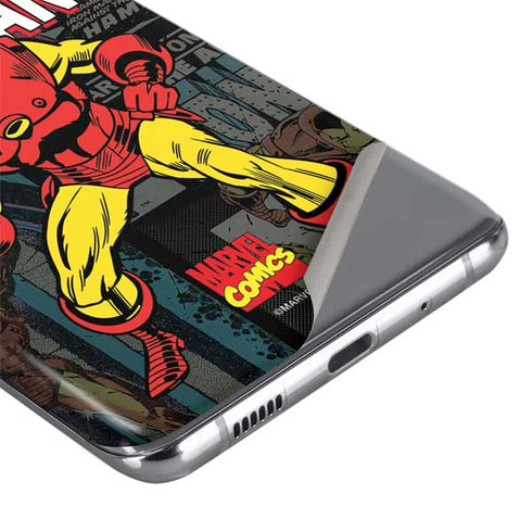 Marvel Classic Comics Iron Man Action Vintage Galaxy S20 Plus Skin