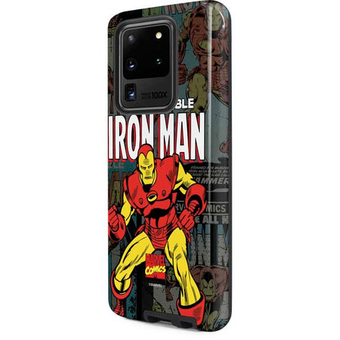 Marvel Classic Comics Iron Man Action Vintage Galaxy S20 Ultra 5G Pro Case