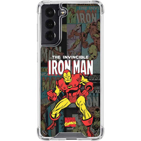 Marvel Classic Comics Iron Man Action Vintage Galaxy S21 5G Clear Case