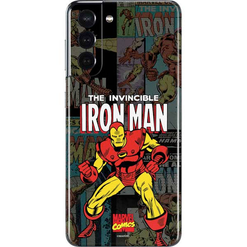Marvel Classic Comics Iron Man Action Vintage Galaxy S21 5G Skin
