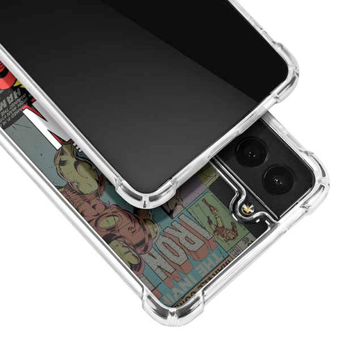 Marvel Classic Comics Iron Man Action Vintage Galaxy S21 FE Clear Case