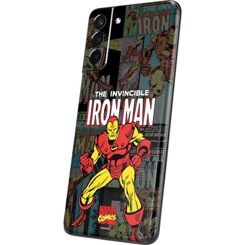 Marvel Classic Comics Iron Man Action Vintage Galaxy S21 Plus 5G Skin