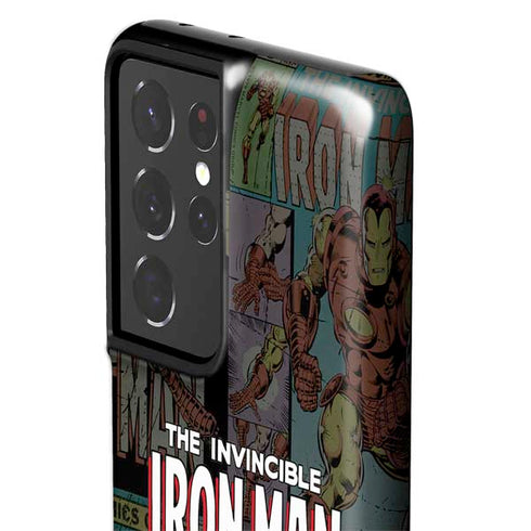 Marvel Classic Comics Iron Man Action Vintage Galaxy S21 Ultra 5G Pro Case