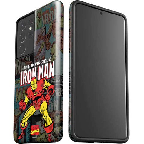 Marvel Classic Comics Iron Man Action Vintage Galaxy S21 Ultra 5G Pro Case