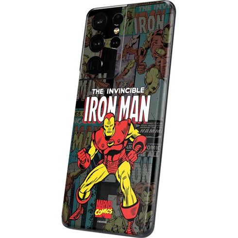 Marvel Classic Comics Iron Man Action Vintage Galaxy S21 Ultra 5G Skin