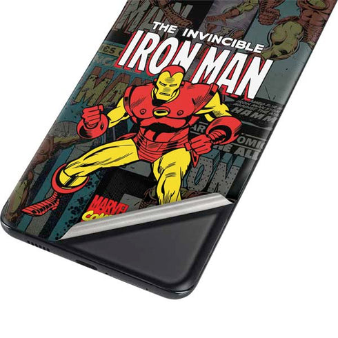 Marvel Classic Comics Iron Man Action Vintage Galaxy S21 Ultra 5G Skin