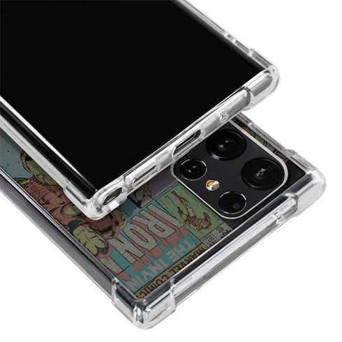 Marvel Classic Comics Iron Man Action Vintage Galaxy S22 Ultra Clear Case