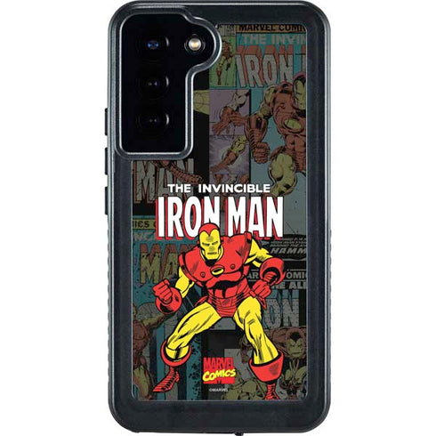 Marvel Classic Comics Iron Man Action Vintage Galaxy S23 Plus Waterproof Case