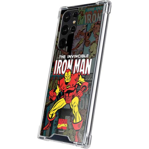 Marvel Classic Comics Iron Man Action Vintage Galaxy S23 Ultra Clear Case