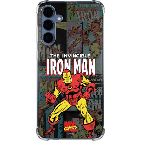 Marvel Classic Comics Iron Man Action Vintage Galaxy S24 Clear Case