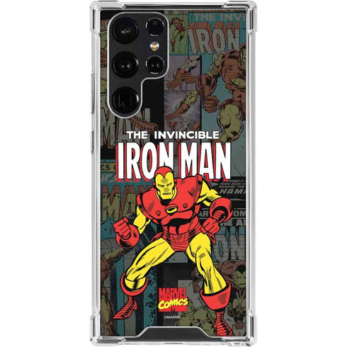 Marvel Classic Comics Iron Man Action Vintage Galaxy S24 Ultra Clear Case