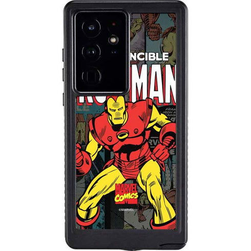 Marvel Classic Comics Iron Man Action Vintage Galaxy S24 Ultra Waterproof Case