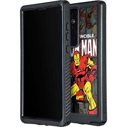 Marvel Classic Comics Iron Man Action Vintage Galaxy S24 Ultra Waterproof Case