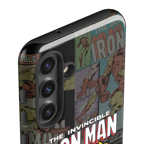 Marvel Classic Comics Iron Man Action Vintage Galaxy S25 Plus Impact Case