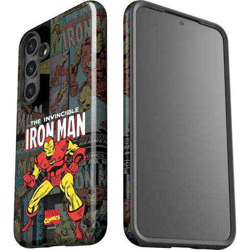 Marvel Classic Comics Iron Man Action Vintage Galaxy S25 Plus Impact Case