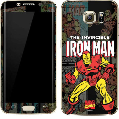 Marvel Classic Comics Iron Man Action Vintage Galaxy S7 Edge Skin