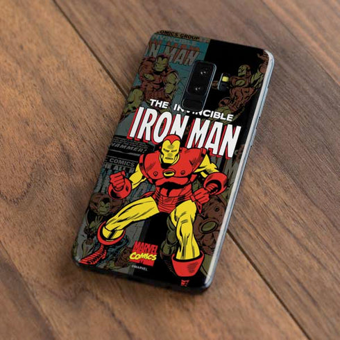 Marvel Classic Comics Iron Man Action Vintage Galaxy S9 Plus Skin