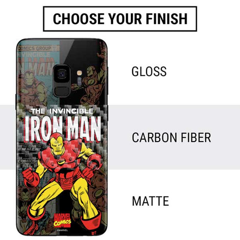Marvel Classic Comics Iron Man Action Vintage Galaxy S9 Skin